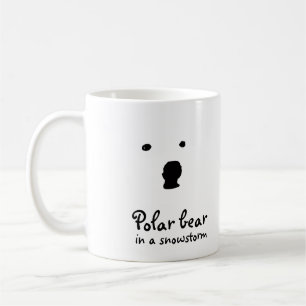 Eisbär im T - Shirt eines Schneesturms Kaffeetasse