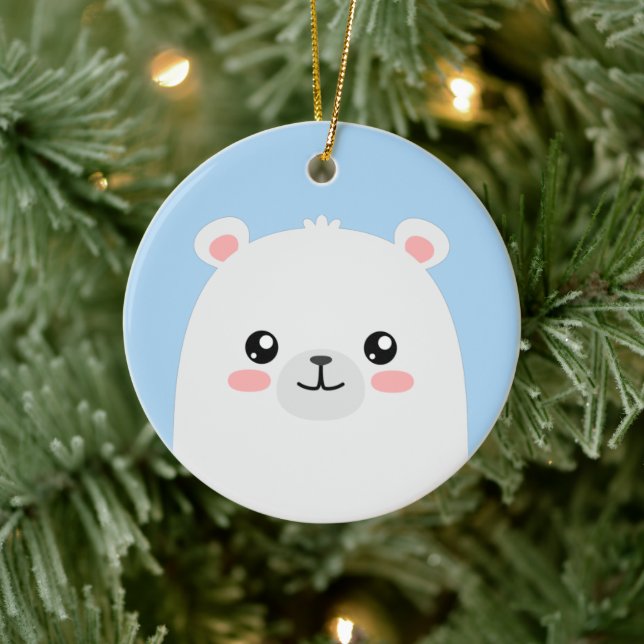 Eisbär Keramik Ornament (Baum)