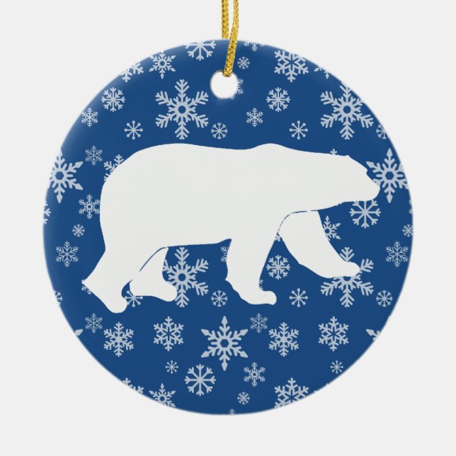 Eisbär Keramikornament (Vorne)
