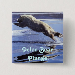 Eisbär-Kopfsprungs-Knopf Button