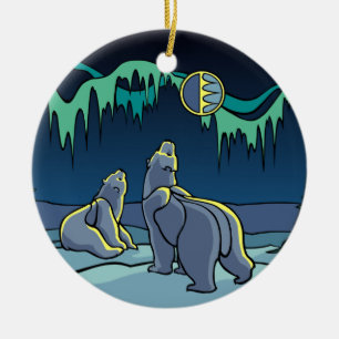 Eisbär-Kunst-Ornament Bär Andenken Bär Geschenke Keramik Ornament