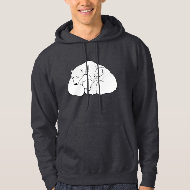 Eisbär-Kunsthoodie-Baby-BärHoodie Hoodie (Vorderseite)