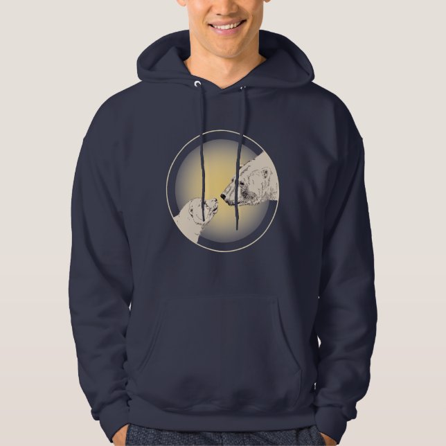 Eisbär-Kunsthoodie-Baby-BärHoodie Hoodie (Vorderseite)