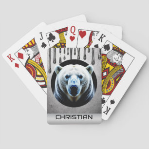Eisbär mit individuellem Namen 🐻‍❄️ Spielkarten
