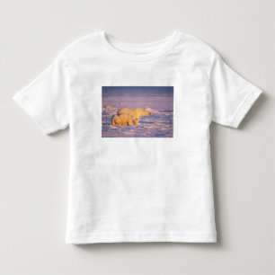 Eisbär-Mutter mit Frühlingsjungen auf dem gefroren Kleinkind T-shirt
