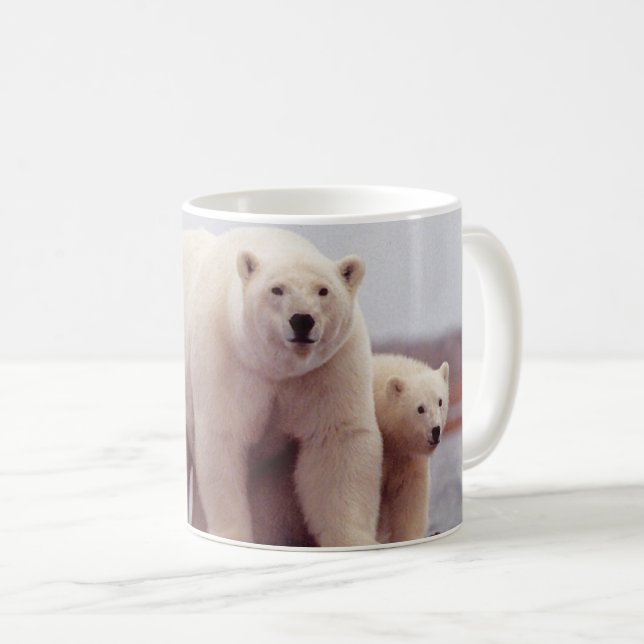 Eisbär-Mutter und CUB Tasse (VorderseiteRechts)