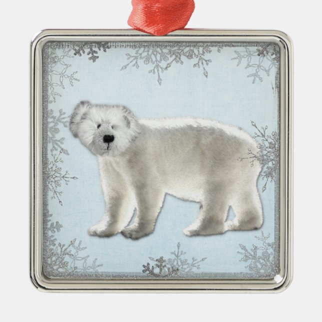 Eisbär Ornament Aus Metall (Vorne)