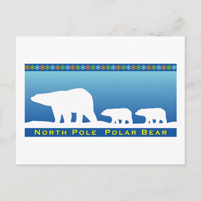 Eisbär Postkarte (Vorderseite)