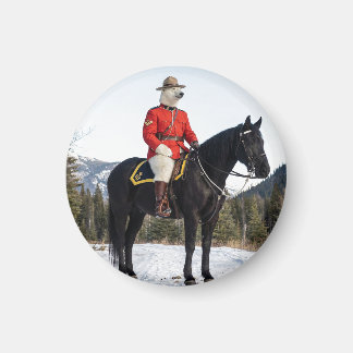 Eisbär RCMP Korporal auf einem Pferd Magnet