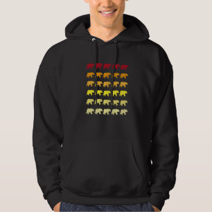 Eisbär Retro-Tiermuster Hoodie