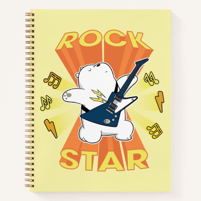 Eisbär - Rock Star Notizbuch (Vorderseite)