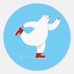 Eisbär Runder Aufkleber