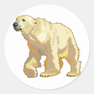 Eisbär Runder Aufkleber