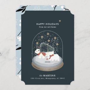 Eisbär-Schnee-Kugel-Feiertags-bewegliche Einladung