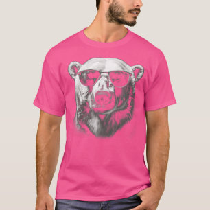 Eisbär Sonnenbrille Wildtier Kunst Tier Polar T-Shirt