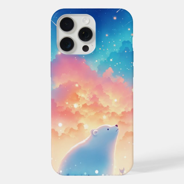 Eisbär Tagträumend iPhone Hülle (Rückseite)