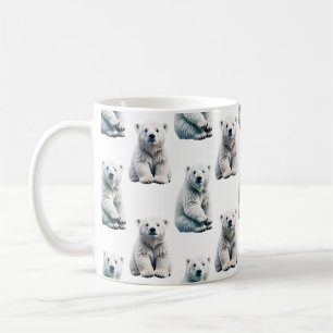 Eisbar-Tiermuster-Design  Kaffeetasse