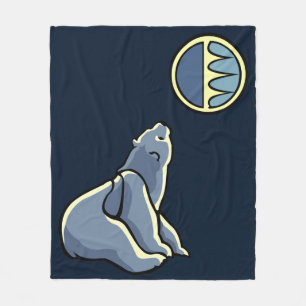 Eisbär-umfassende Stammes- Kunst-Bärn-Decken Fleecedecke