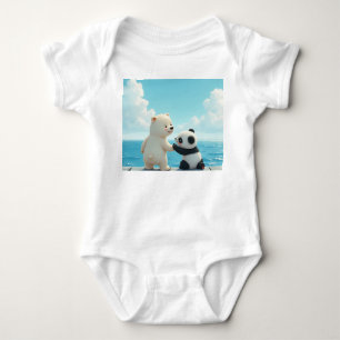 Eisbär und Babypanda Baby Strampler