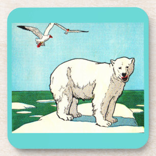 Eisbär und Möwen Getränkeuntersetzer
