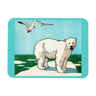 Eisbär und Möwen Magnet