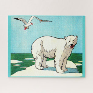 Eisbär und Möwen Puzzle