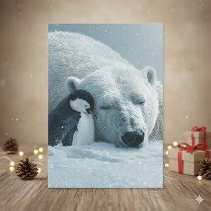 Eisbär und Penguin Weihnachten