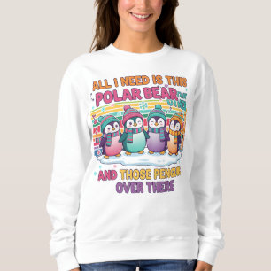 Eisbär und Pinguine Kinder Sweatshirt