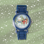 Eisbär und Rentiere mit Schi-Kinderuhr Armbanduhr<br><div class="desc">Niedliche Kinderuhr mit einem Eisbären und seinem Rentierfreund,  der sich bereit zum Skifahren macht. Personalisieren Sie es mit dem Namen des Kindes mithilfe der bereitgestellten Vorlage. Wählen Sie Farbe und Stil der Uhr aus. © ArianeC Illustrations-Alle Rechte vorbehalten</div>