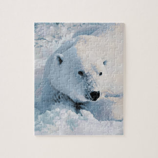 Eisbär und Schnee Puzzle
