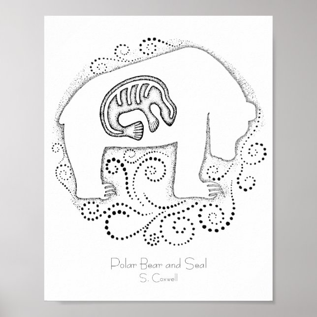 Eisbär und Siegel Poster (Vorne)