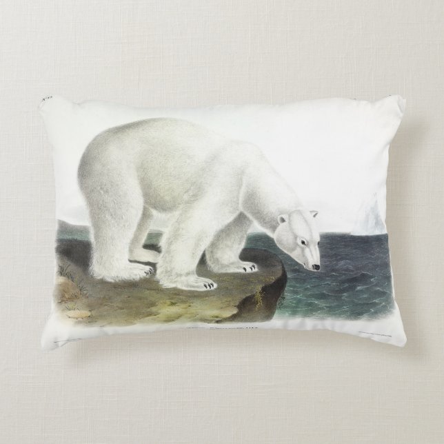 Eisbär (Ursus Maritimus), Audubon Quadrupeds Dekokissen (Vorderseite)