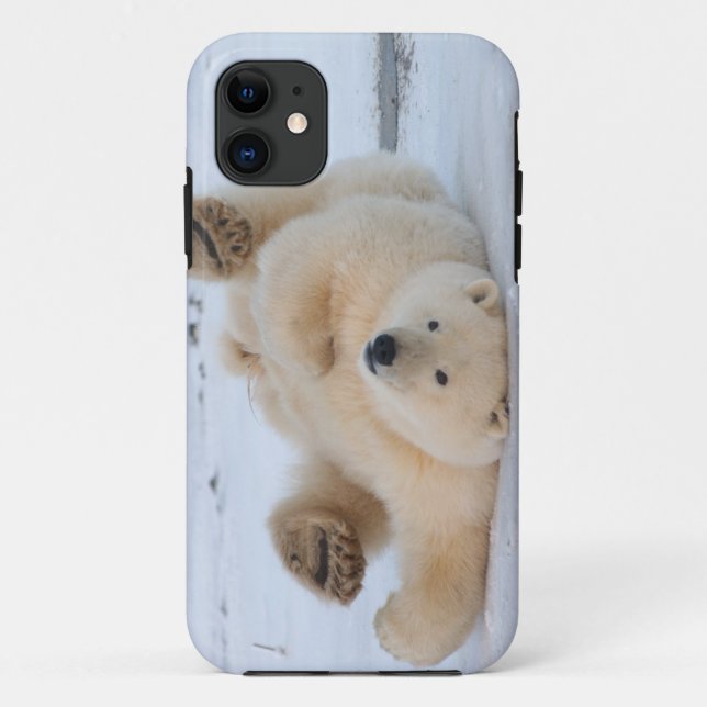 Eisbär, Ursus maritimus, cub rollend 3 Case-Mate iPhone Hülle (Rückseite)