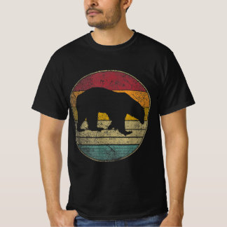 Eisbär Vintage abgenutzt Retro-Silhouette 70er T-Shirt