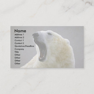 Eisbär Visitenkarte