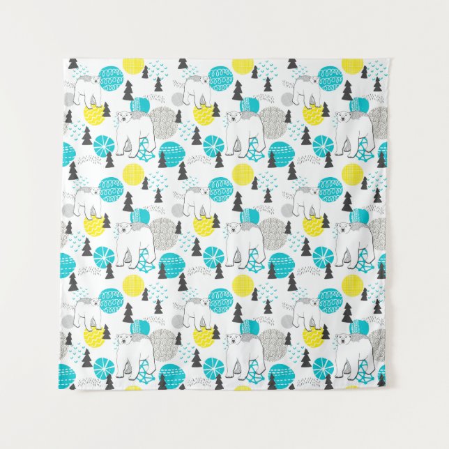 Eisbär Wandteppich (Vorderseite)