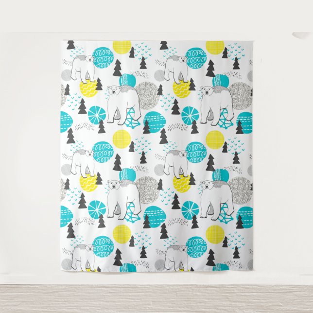 Eisbär Wandteppich (Vorderseite)
