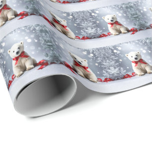 Eisbar Weihnachten Geschenkpapier