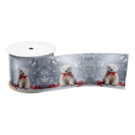 Eisbär-Weihnachten-Satinband Satinband