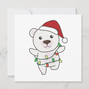 Eisbär Weihnachten Wintertiere Eisbären Einladung