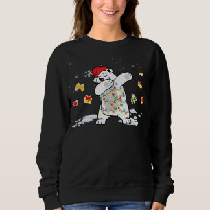 Eisbär Weihnachtsbeleuchtung Bärenliebhaber Sweatshirt