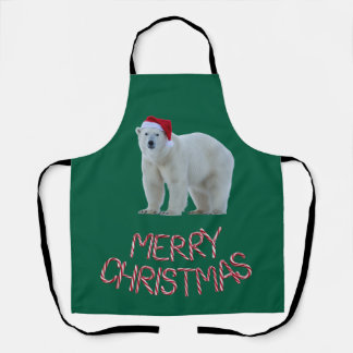 Eisbär-Weihnachtslatz Schürze