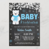 Eisbär-Winter-Jungen-Babyparty-Tafel