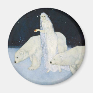 Eisbär-Winter-magischer Magnet - Edmund Dulac