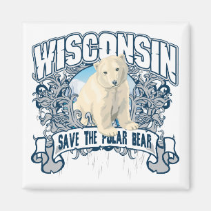 Eisbär Wisconsin Magnet