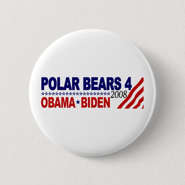 Eisbären 4 Obama Biden 2008 Button (Vorderseite)