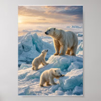 Eisbären Arktis Schnee Eis Landschaft Fleece-Decke