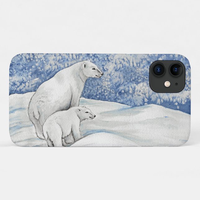 Eisbären Case-Mate iPhone Hülle (Rückseite (Horizontal))