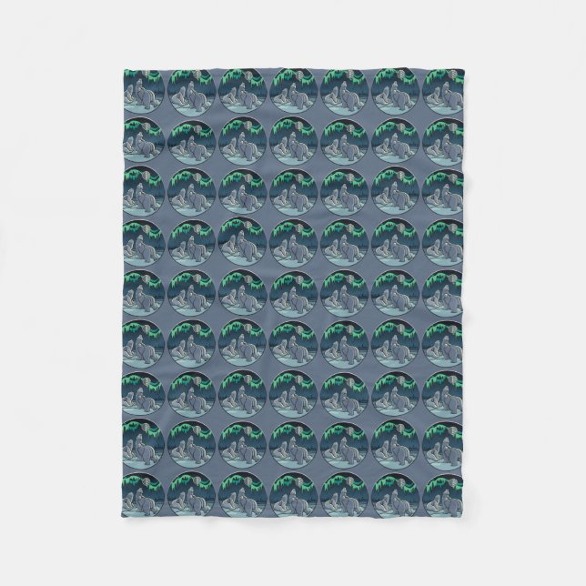 Eisbären Decke Bär Kunst Fleece-Decke (Vorderseite)