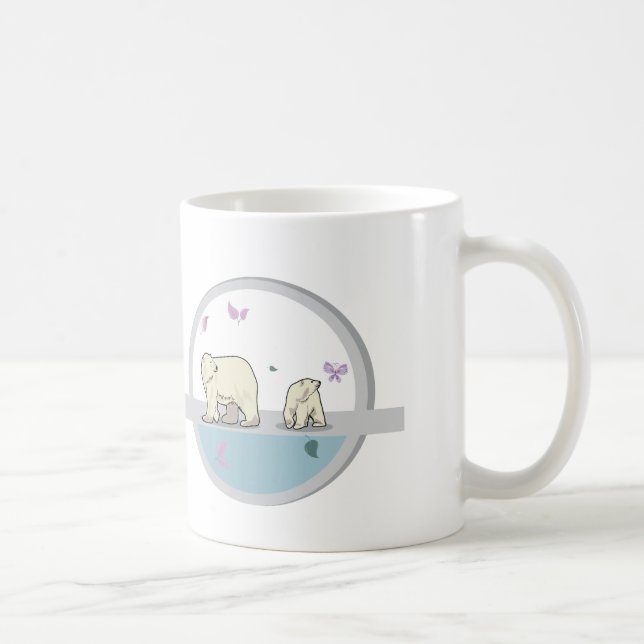 Eisbären - Eltern und Kind Tasse (Rechts)